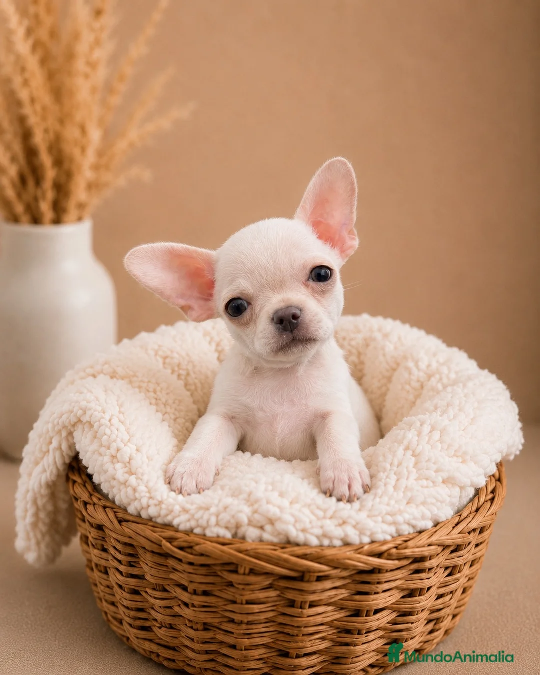 Chihuahua perros en venta: FINANCIAMOS CHIHUAHUA BLANCO CABEZA MANZANA - Anuncio 1