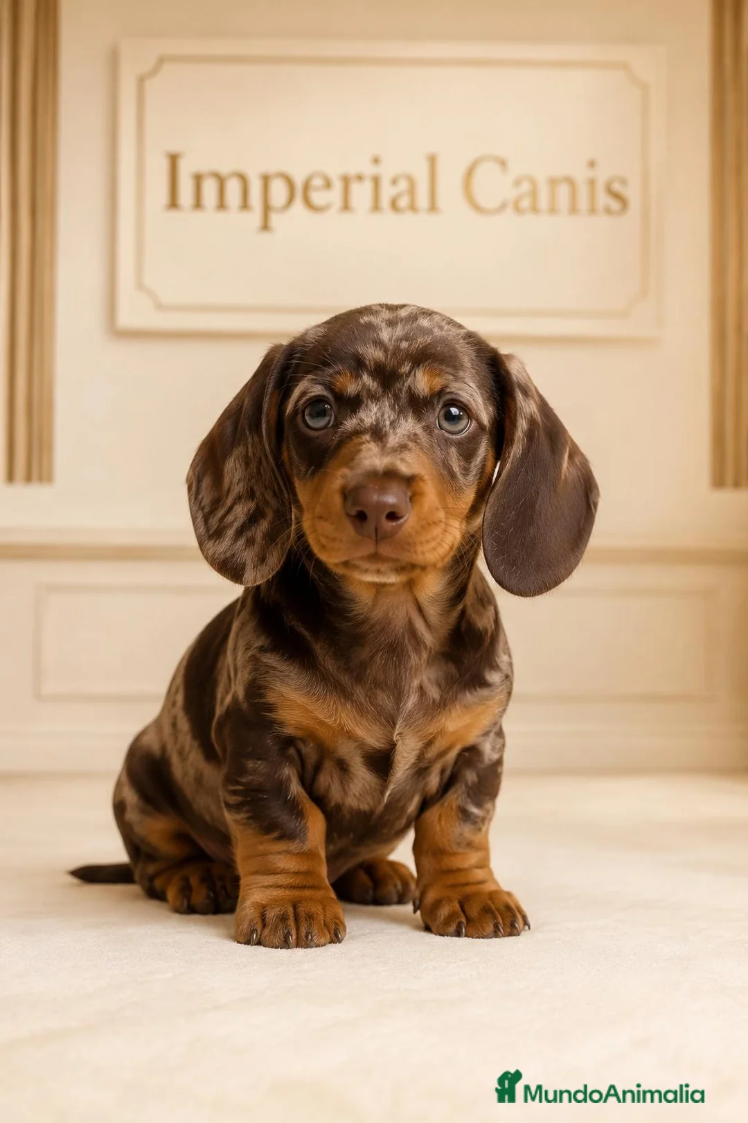 Teckel Miniatura perros en venta: TECKEL MINIATURA ARLEQUIN CHOCOLATE - 2 MESES en Cáceres - Anuncio 1