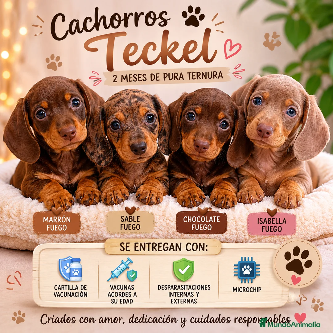 Teckel Miniatura perros en venta: CACHORRO TECKEL, COLORES EXOTICOS en Cáceres - Anuncio 1