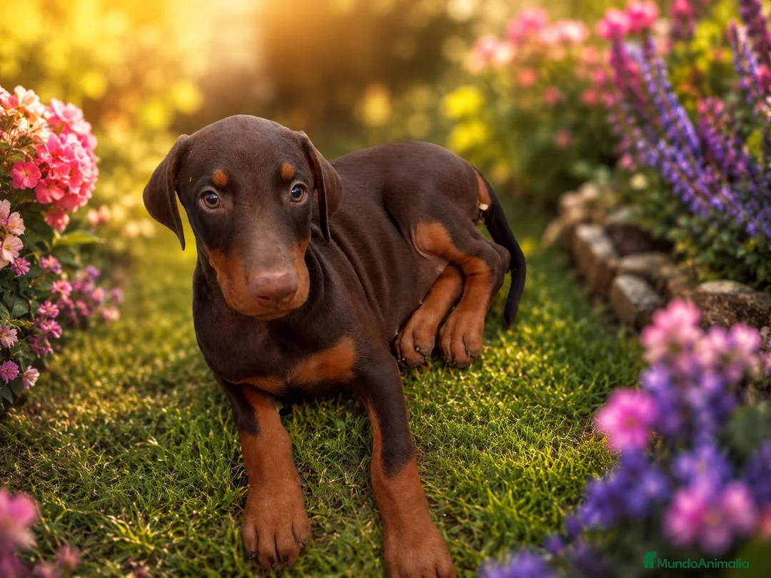 Dobermann perros en venta: Hembra Doberman chocolate🐶🐾 en Sevilla - Anuncio 1