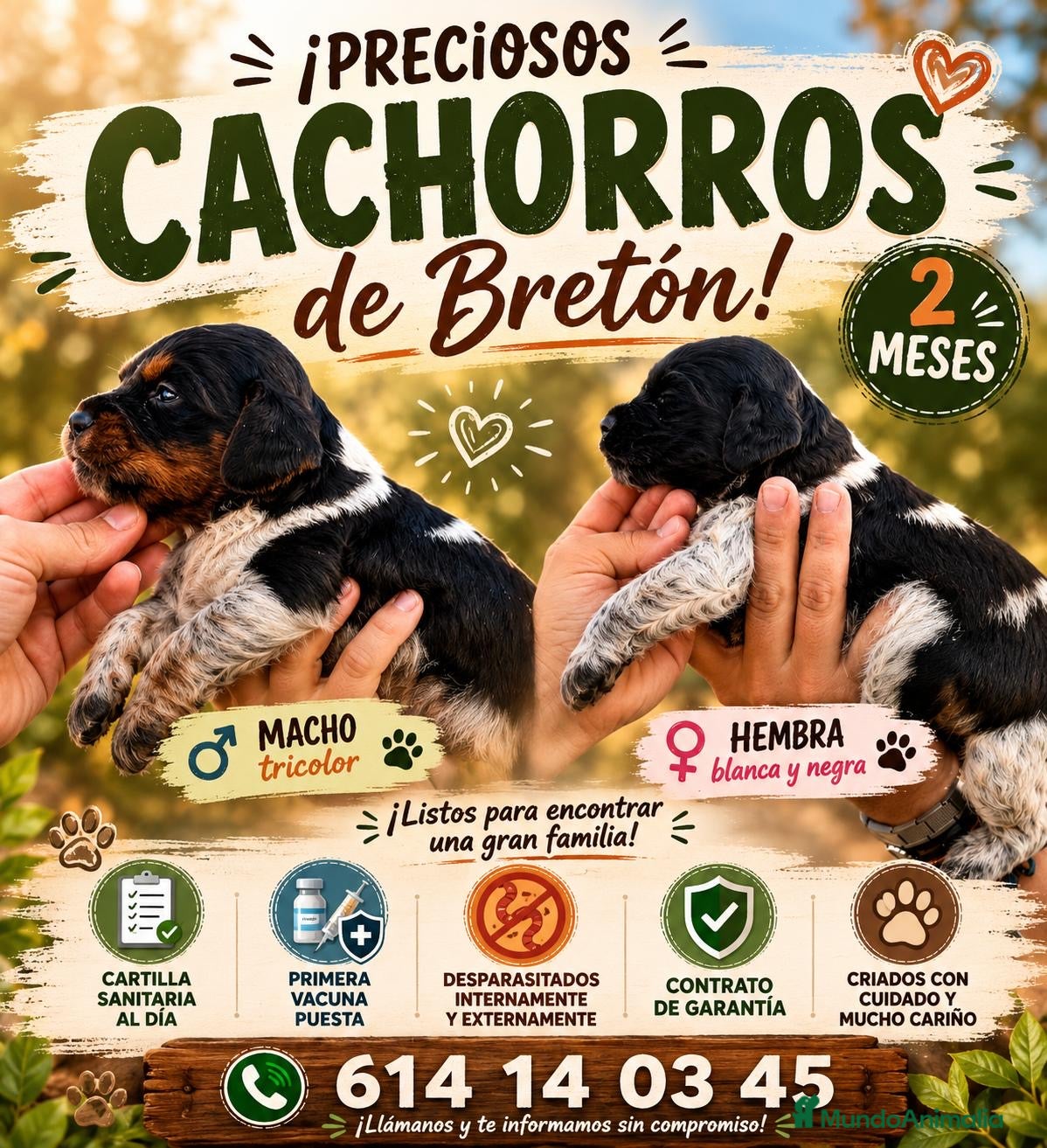 Épagneul Breton perros Impresionantes cachorros spaniel Breton  - Anuncio 1