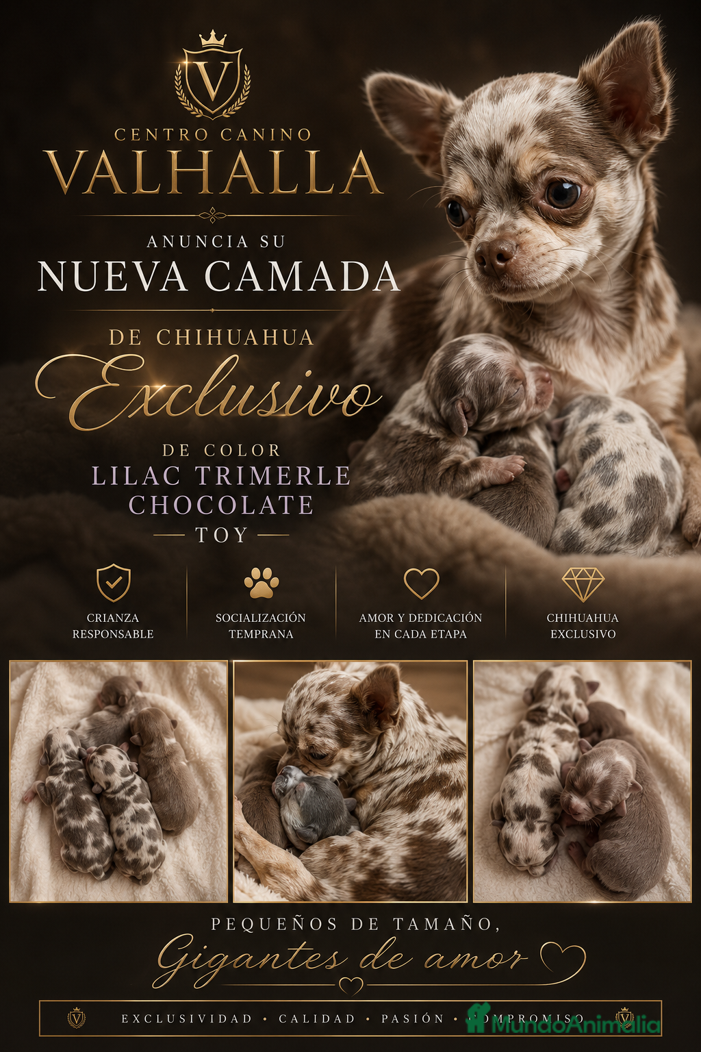 Chihuahua perros Camada de chihuahua trimerle lila choco  - Anuncio 6