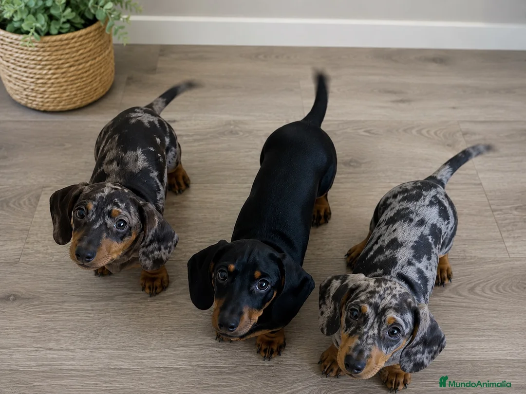 Teckel Miniatura perros en venta: Preciosos teckel miniatura arlequin/negro fuego🩶 - Anuncio 1